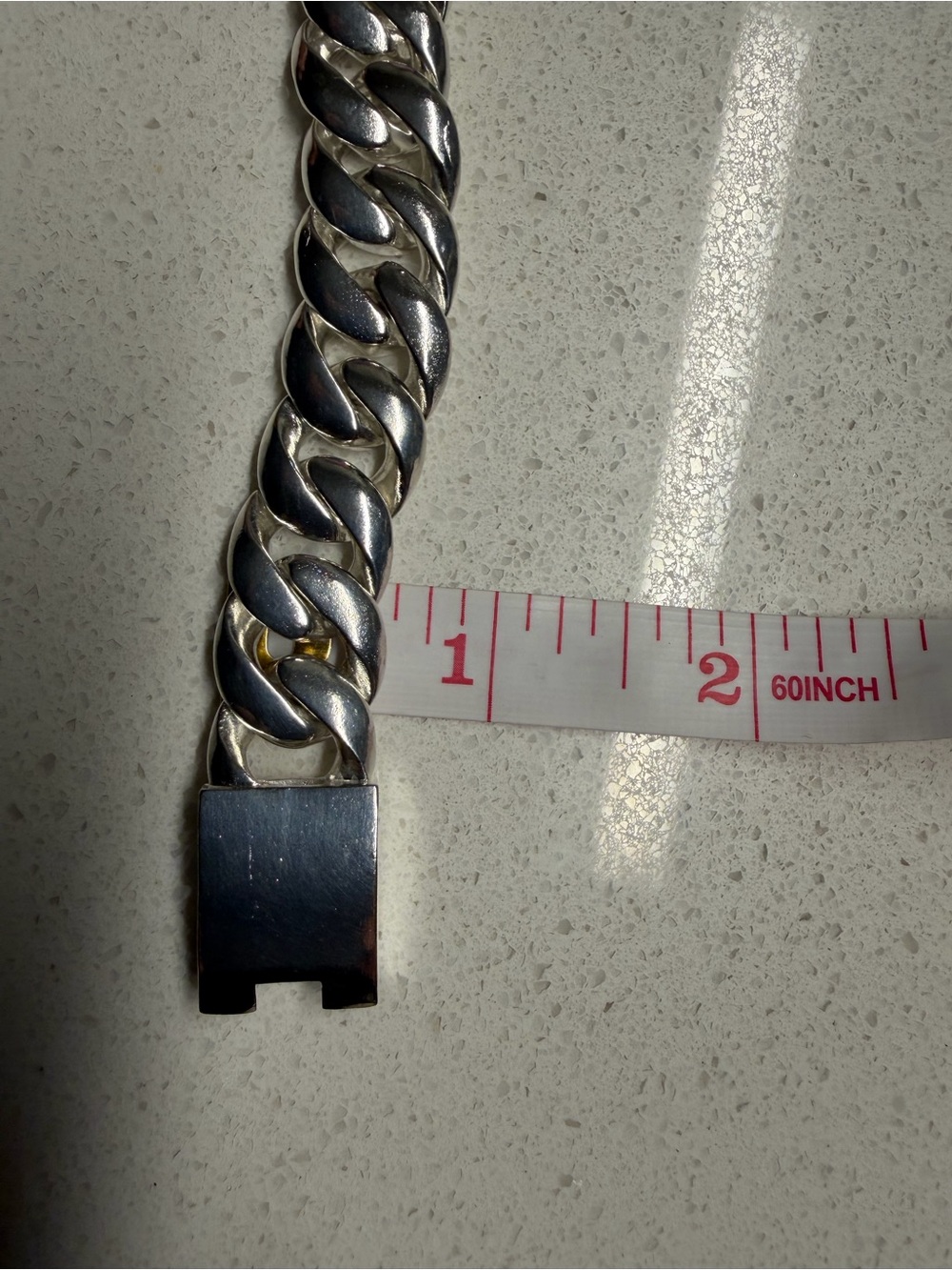 925 Sterling Silver Cuban Link Bracelet 8.75” 15mm Heavy Men’s Box Clasp - Picture 12 of 12